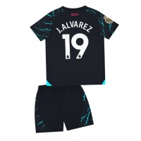 Camiseta Manchester City Julian Alvarez #19 Tercera Equipación Replica 2023-24 para niños mangas cortas (+ Pantalones cortos)